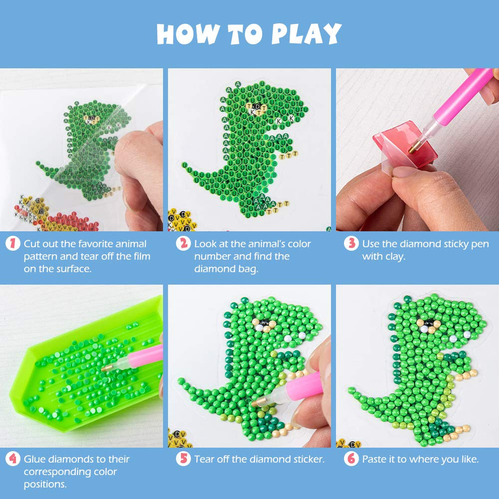Labeol kid-friendly diamond art sticker kit for creative play