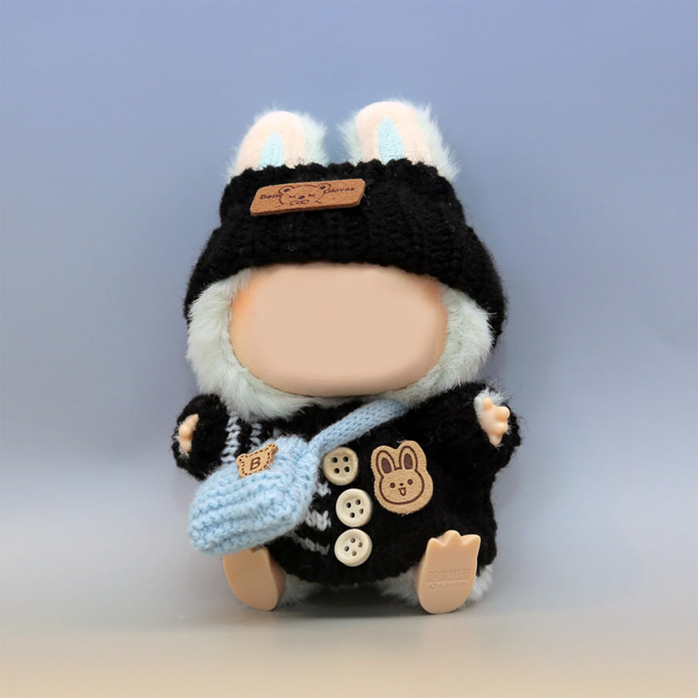 LABUBU 17cm black colorway offers a chic, versatile doll look