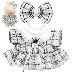 LABUBU 17cm bow headdress white adds chic detail for stylish doll styling