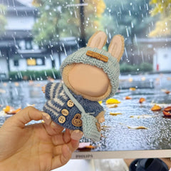 LABUBU 17cm doll blue hat adds cute finishing touch