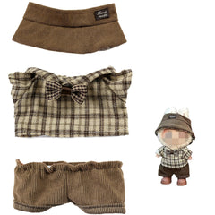 Labubu 17cm doll outfit shirt, crocheted texture for cozy dress-up play