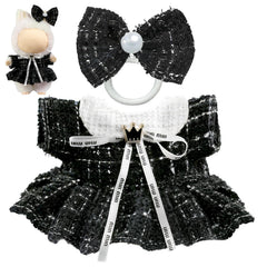 LABUBU bow headdress enhances 17cm doll styling for chic display.