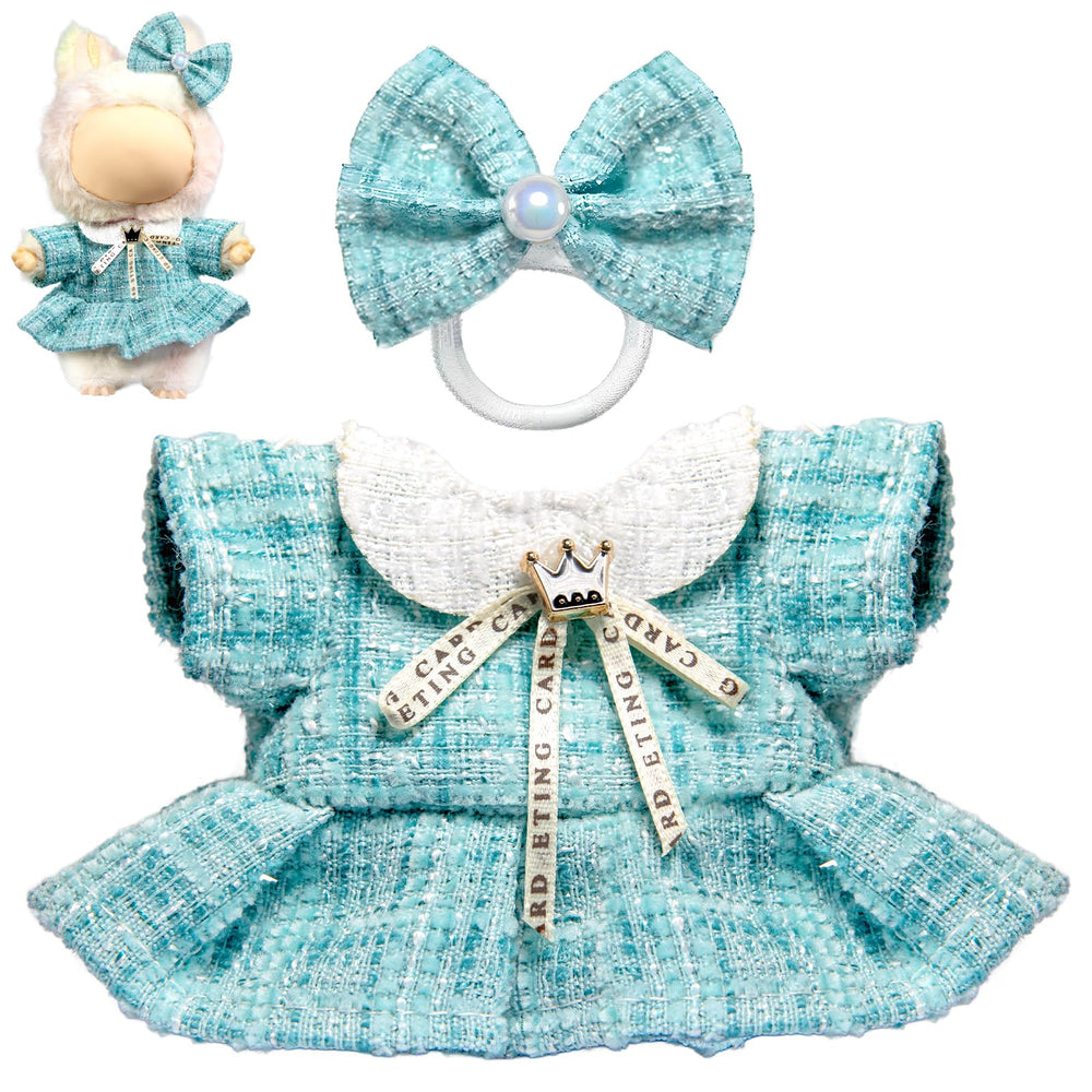 LABUBU bow headdress enhances 17cm doll outfits for stylish display