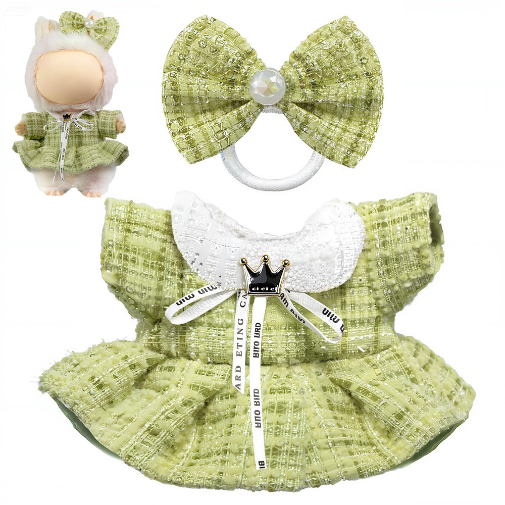 LABUBU bow headdress adds chic focal detail to 17cm doll outfits.