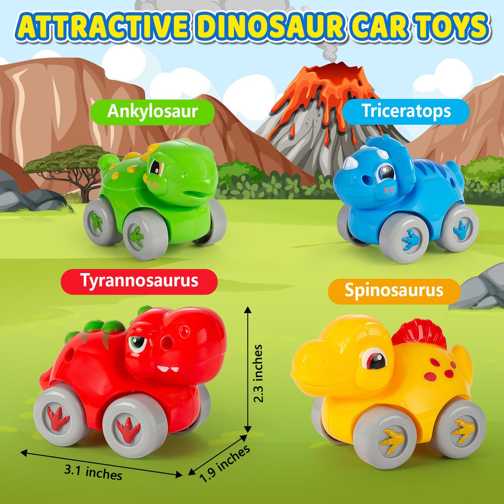 Children race colorful cars down the track for engaging, sensory-rich exploration.