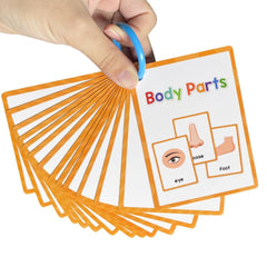 Lachilly body parts flashcards aid quick recall during reading practice.