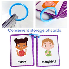 Lachilly Emotions flashcards size 8x11 cm for easy handling by small hands