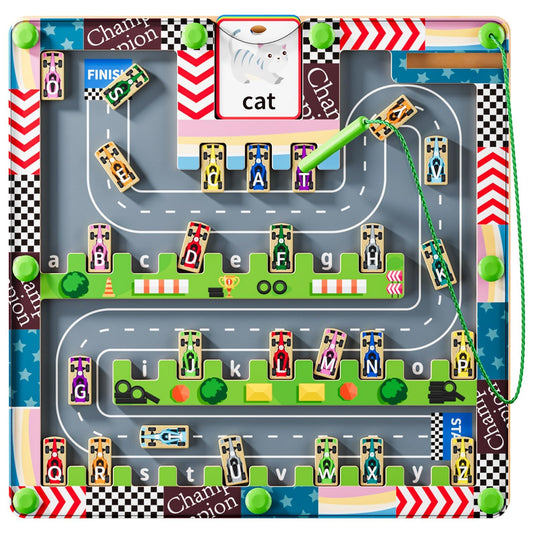 LADFAR Magnetic Maze bead sliding toy for toddlers boosts fine motor skills through hands-on play.