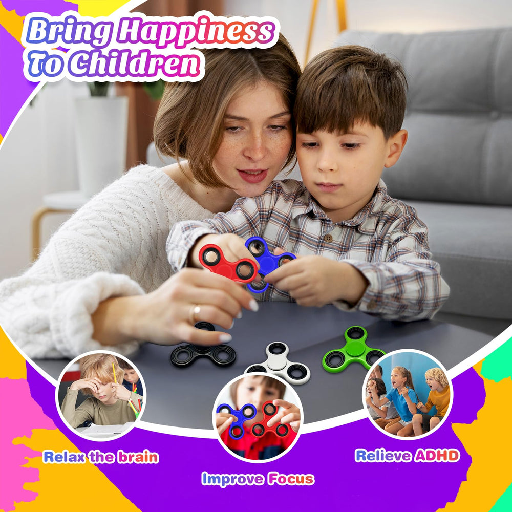 LADOWEIR white spinner on desk illustrating portable sensory toy