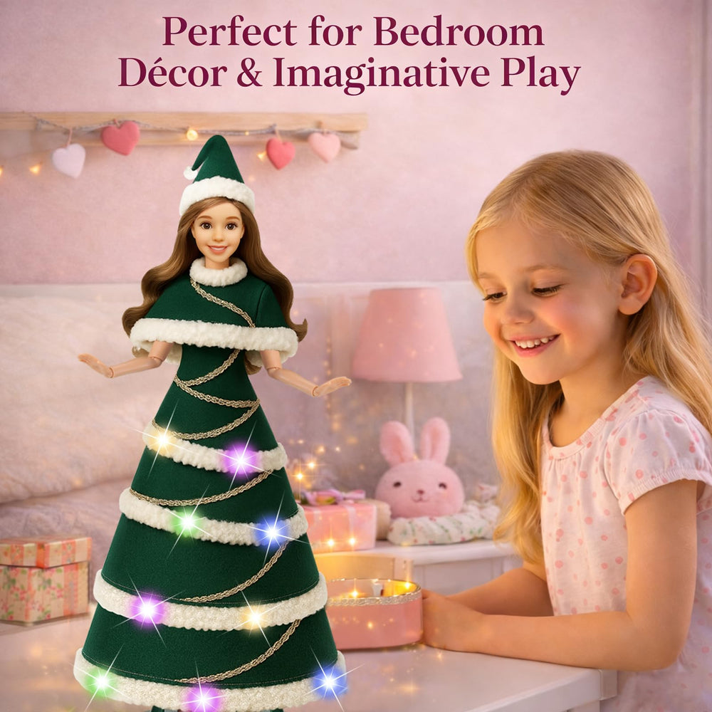 Lady Cat tree-inspired green dress adds whimsical charm to any room