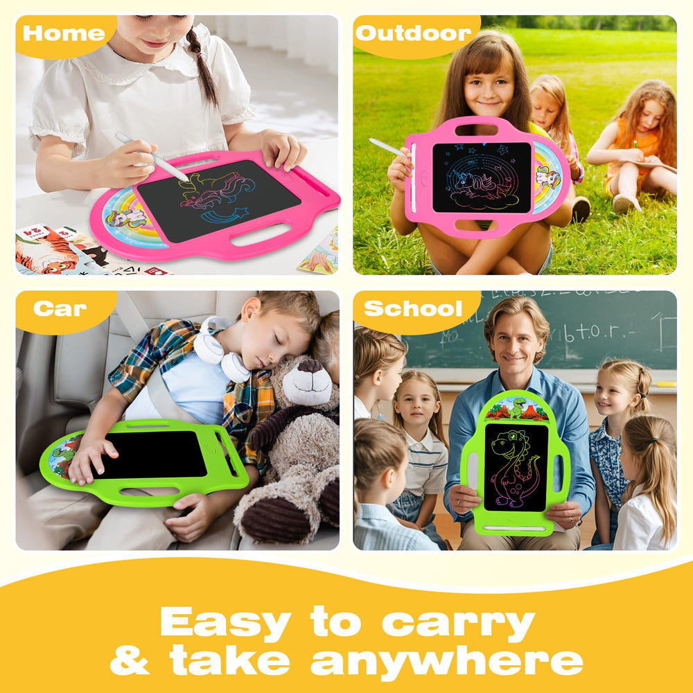 LAEBUILD LCD writing tablet compact and portable for on-the-go fun.