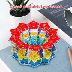 LAFFTRAK crystal red panel with tactile crystal surfaces enhances sensory feedback.