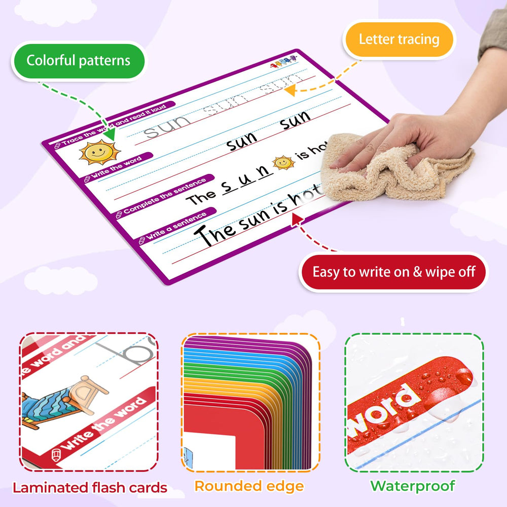 Laffunz dry-erase cards for repeated CVC practice and easy cleanup