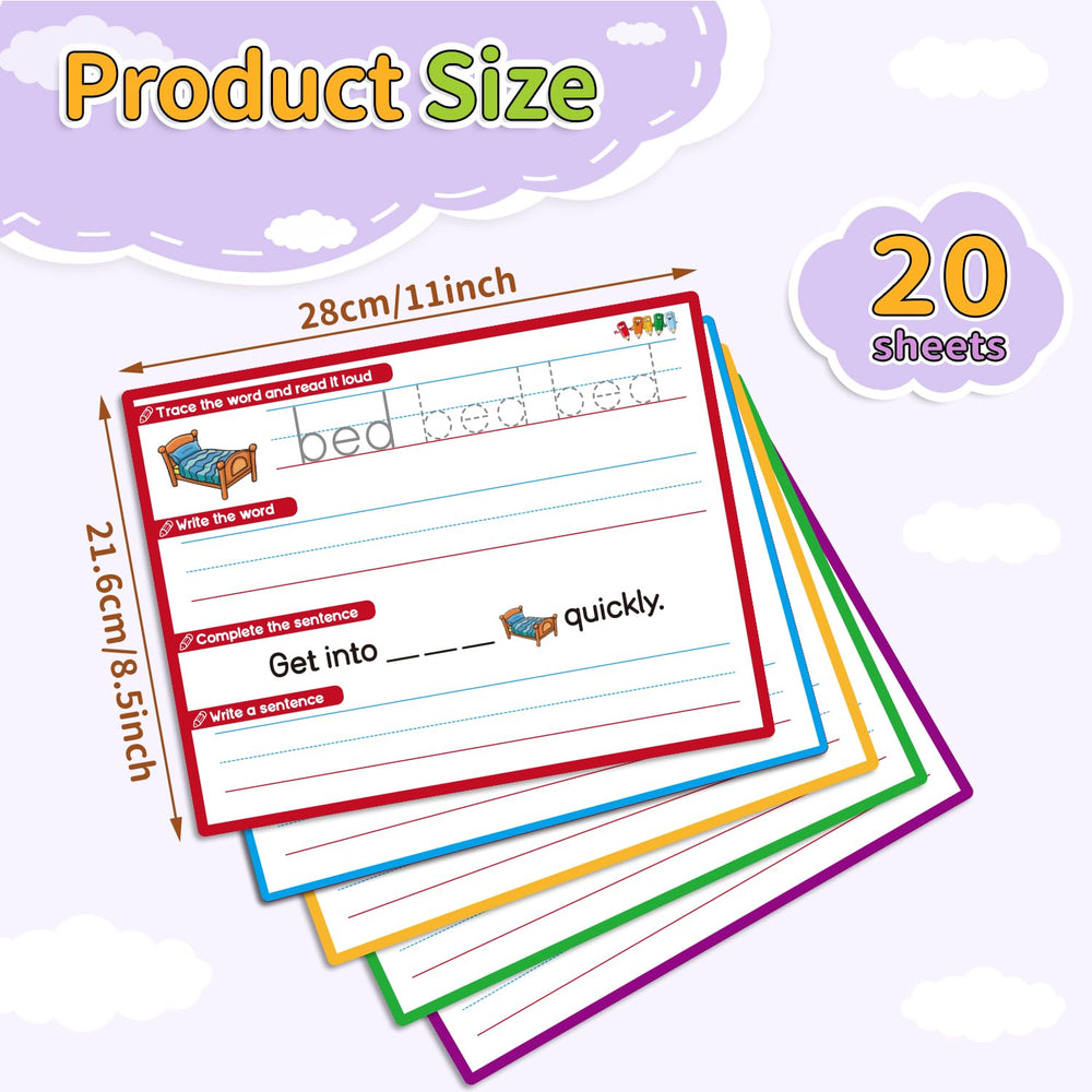 Laffunz handwriting tracing sheets to improve letter formation