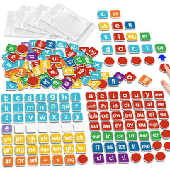 Laffunz Phonics Tiles Letters enable word-building on the fridge