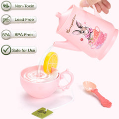 Lajeje Bunny Tea Set full set in a scene inviting creative play