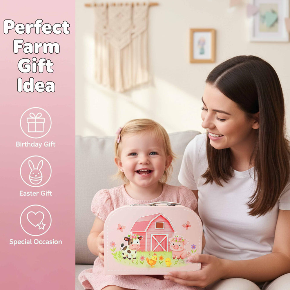 Lajeje Pink Barn Carrying Case for easy storage and travel.