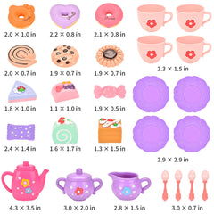 Lajeje table scene with tea set ready for indoor or outdoor play.