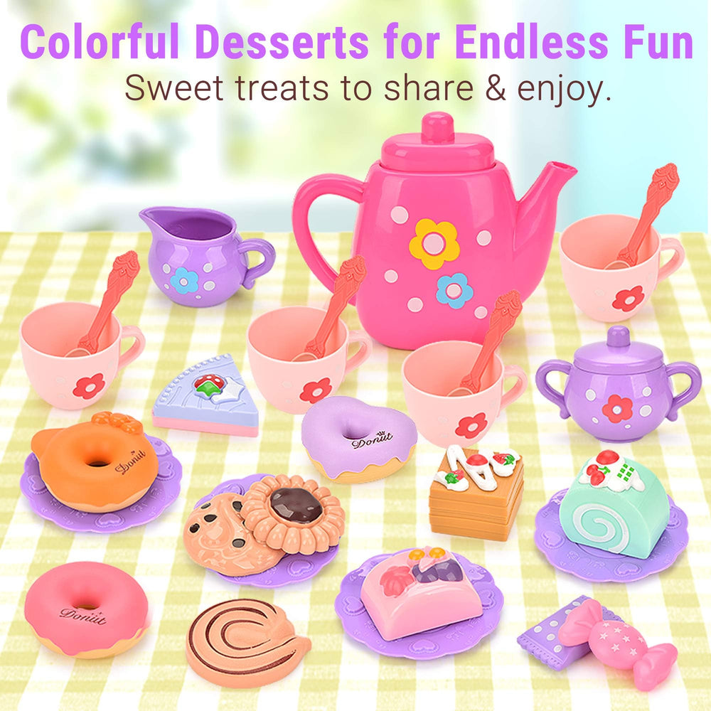 Lajeje kid-sized tea set supporting cooperative play and sharing.