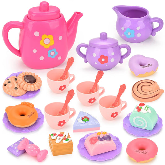 Lajeje toddler tea party teapot, leak-resistant for safe pretend play.