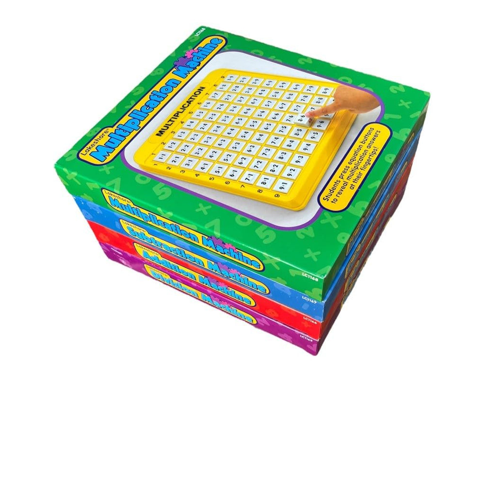Lakeshore self-teaching math machines set of 4 with self-checking practice