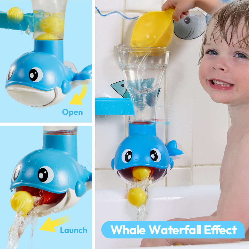 lalalark 7-in-1 suction cups securing toys to a smooth tub surface