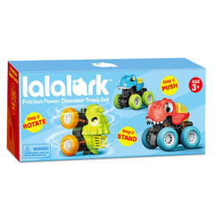 Lalalark colorful dino vehicles pack promotes imaginative play.