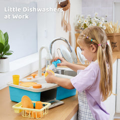 Lalalark included dish rack keeps play dishes organized