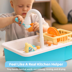 Lalalark interactive faucet knob controlling water flow during pretend play