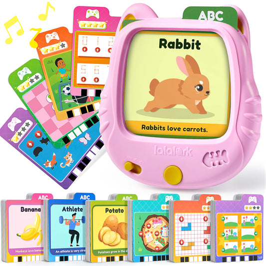 lalalark talking flash cards with cat-shaped reader deliver clear pronunciation for early learning.