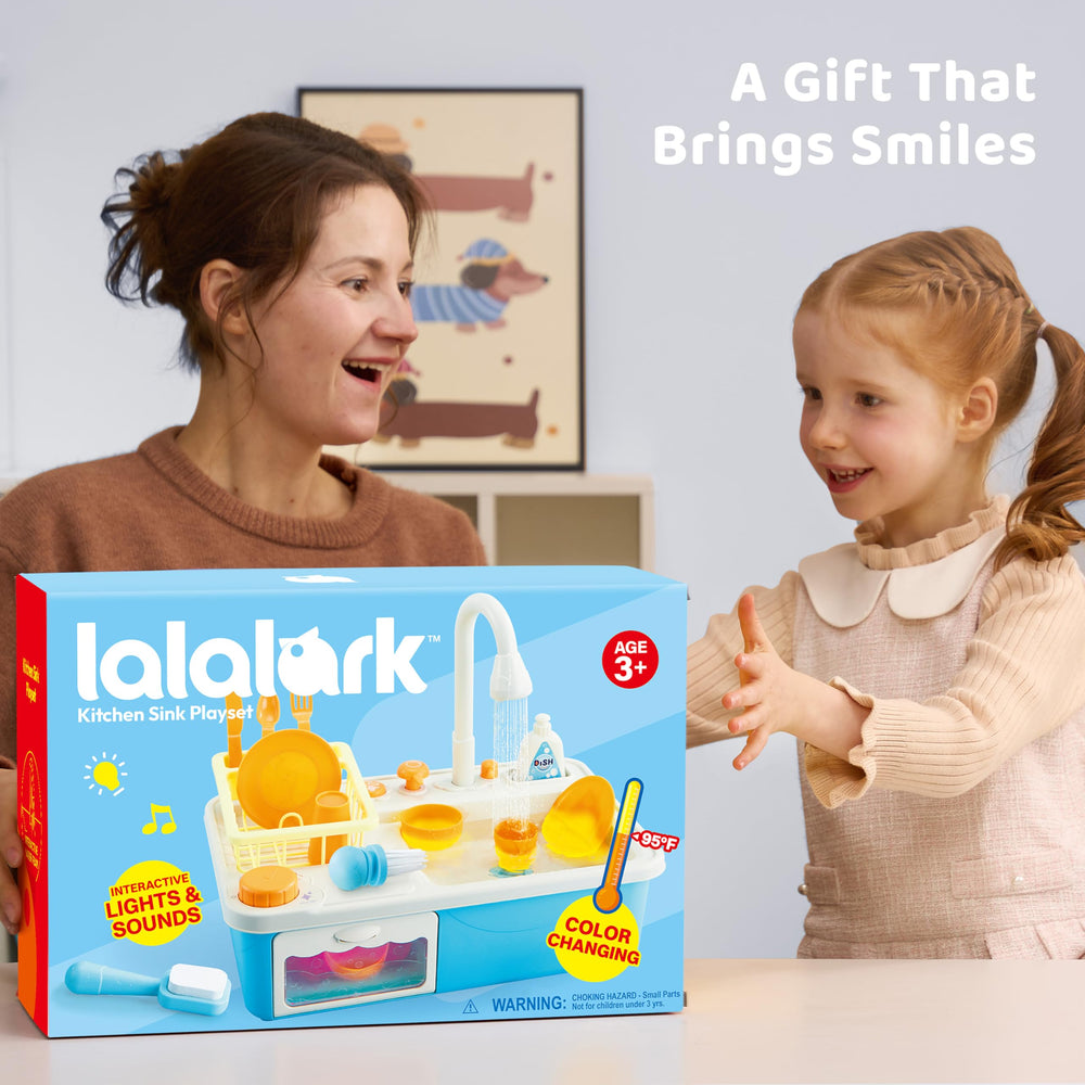 Lalalark toddler kitchen play sink set for indoor and outdoor use