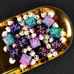 LAMJAM 24-piece dice counter set with soft flannel bag