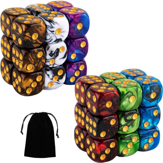 LAMJAM 36-piece D6 dice set for tabletop games