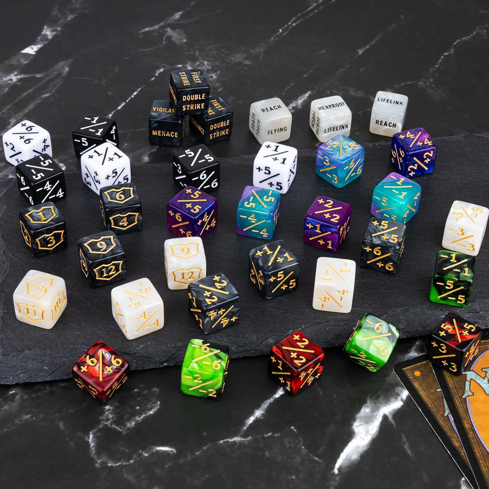 LAMJAM 20mm d20 dice included for fast value checks