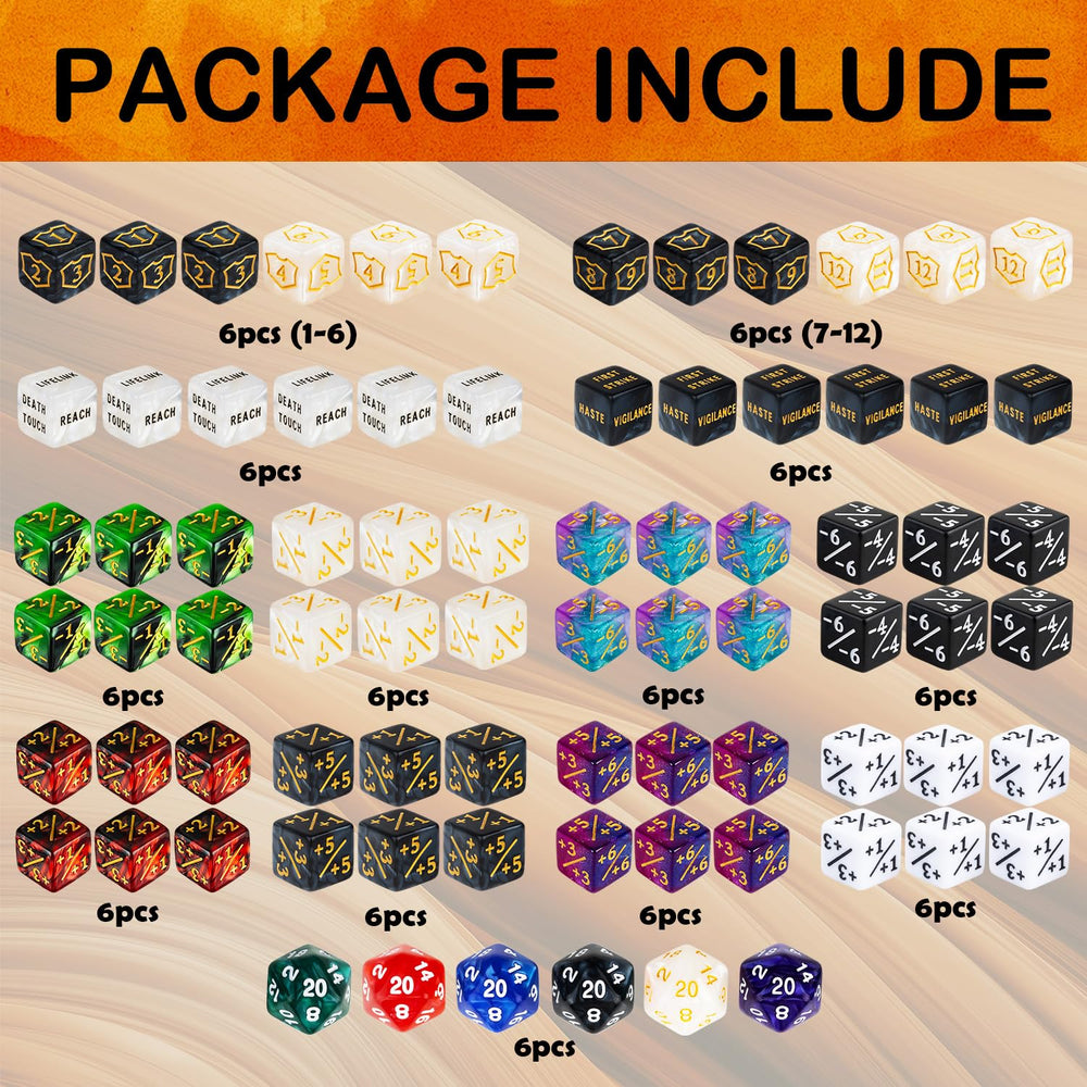 LAMJAM MTG keyword dice set including First Strike, Vigilance, and more