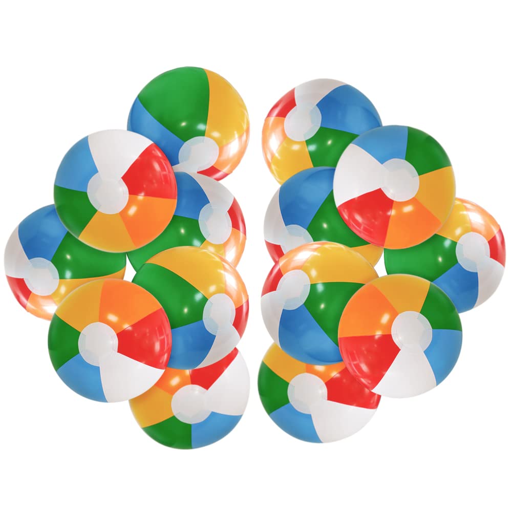Lamnhin 12-inch uninflated beach ball ready for quick inflation and play