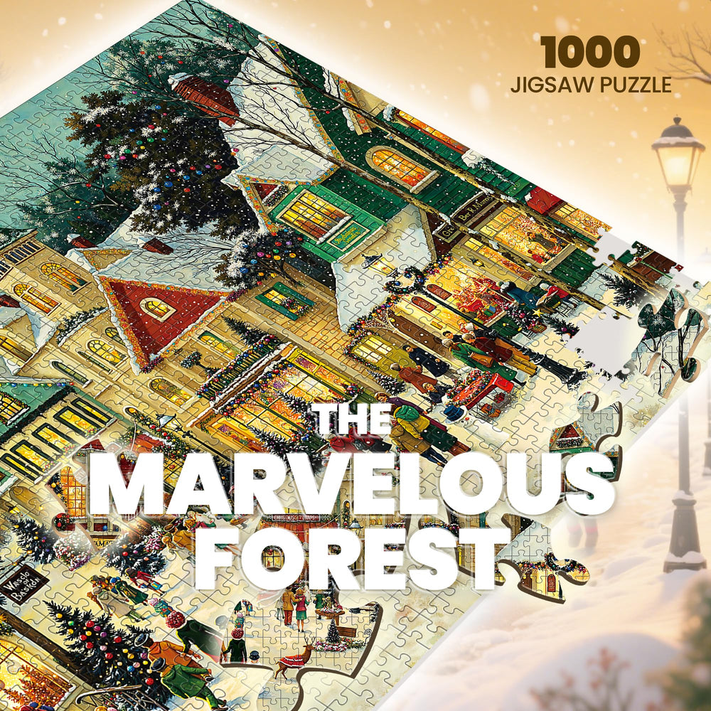 Lamplig Christmas Puzzles snowy cottages and twinkling lights for cozy weekends