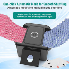 LAMZZP dual mode shuffler with LED circle for easy control.