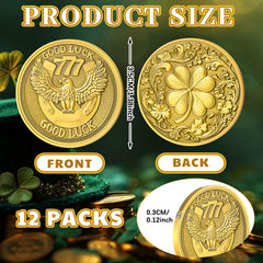 Landical lucky coin featuring an eagle and 777 for strength and optimism.