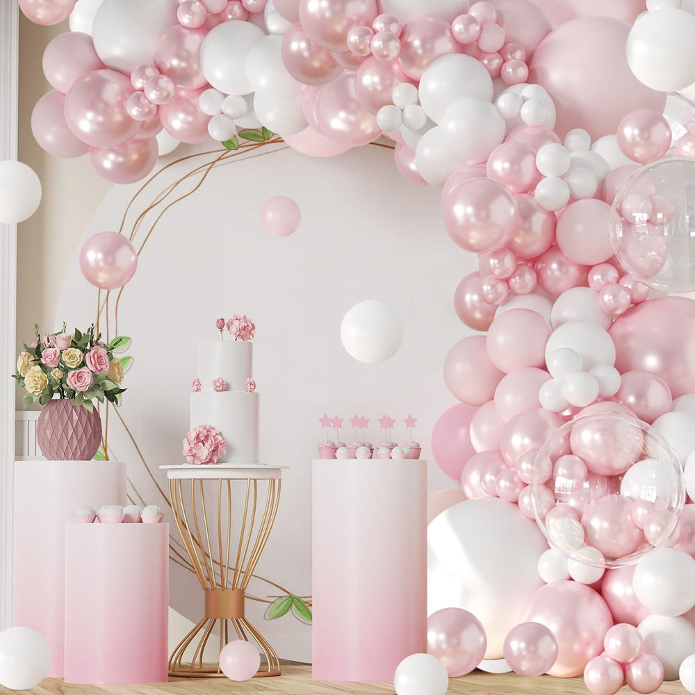 LANGASQUE pink double-stuffed balloons provide vibrant color for celebrations