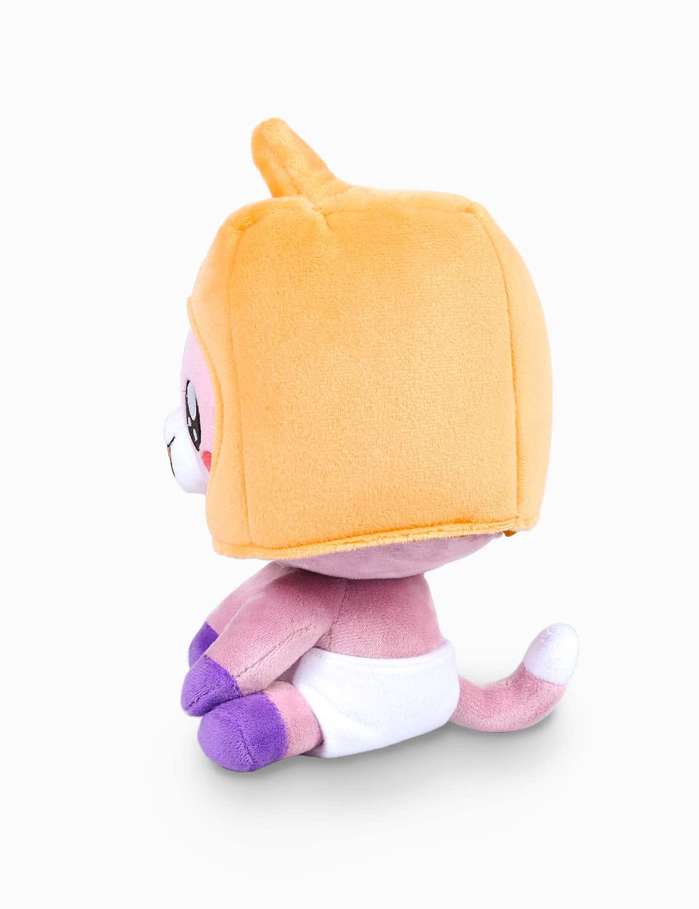 LankyBox Baby Foxy plush features a removable Velcro diaper for dressing play.