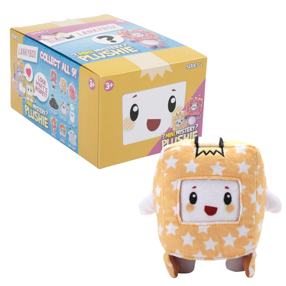 LankyBox officially licensed merch badge on each mini plush.
