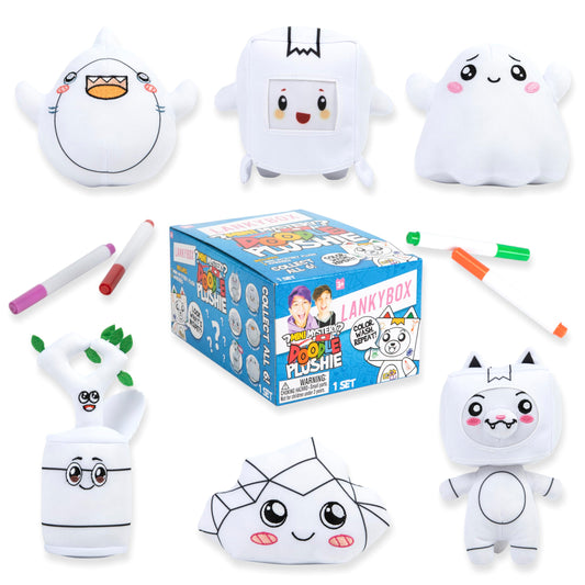 LankyBox mini mystery plush pack ready for doodling adventures.