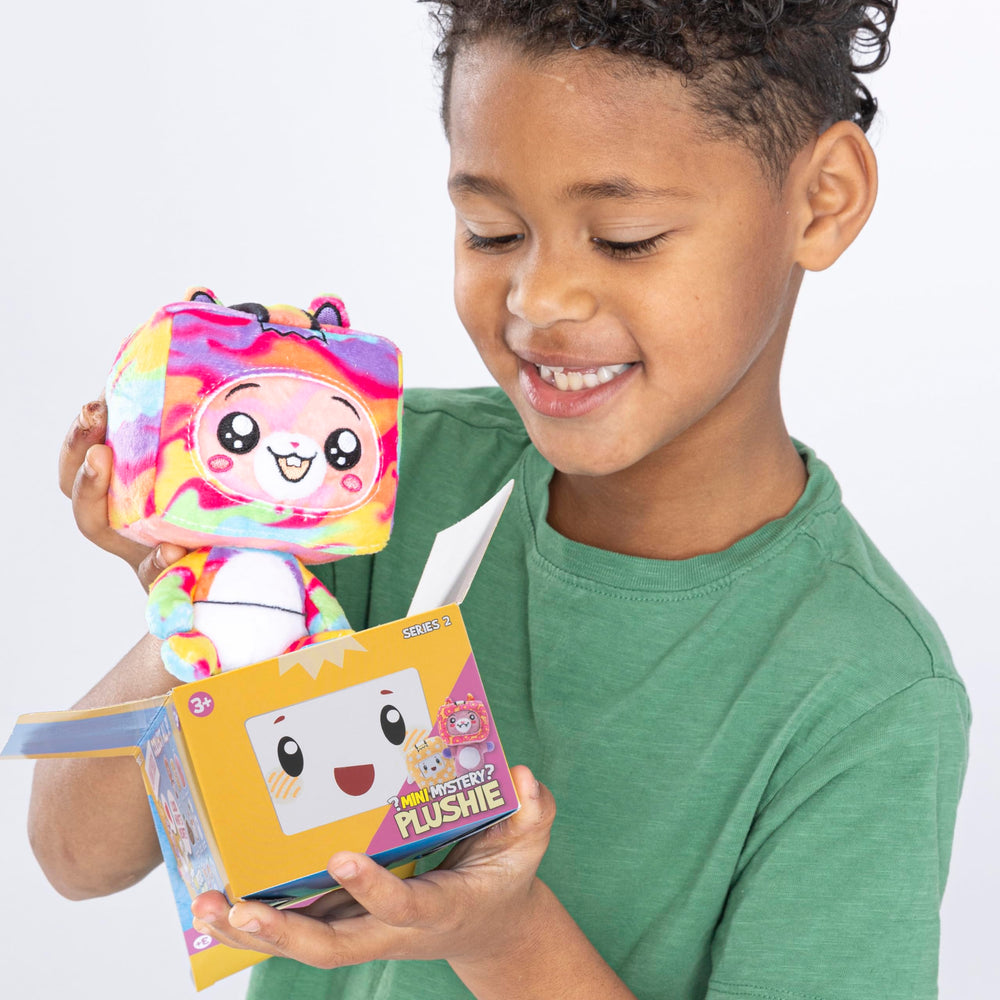 LankyBox unboxing moment with a Mini Mystery Plush.