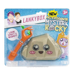 LankyBox sticky dig tool uncovers hidden micro figures during a treasure hunt.