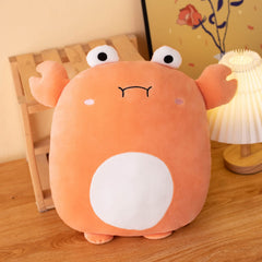 Lannery crab plush toy with soft fabric ideal for room decor and play.