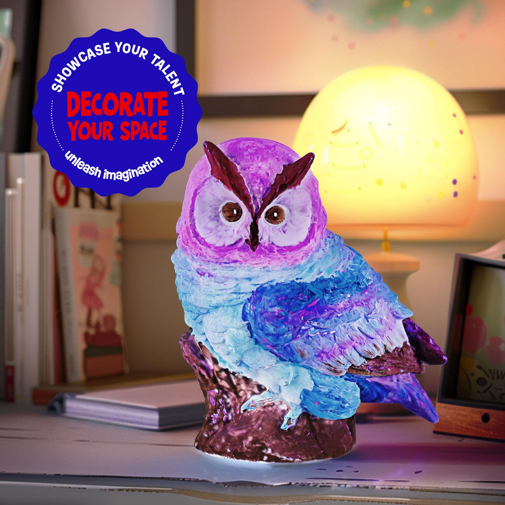LAOESE Creativity kit helps kids design unique owl lamp art