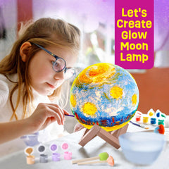 LAOESE Moon Lamp Painting Kit: detailed craters for realistic lunar texture.