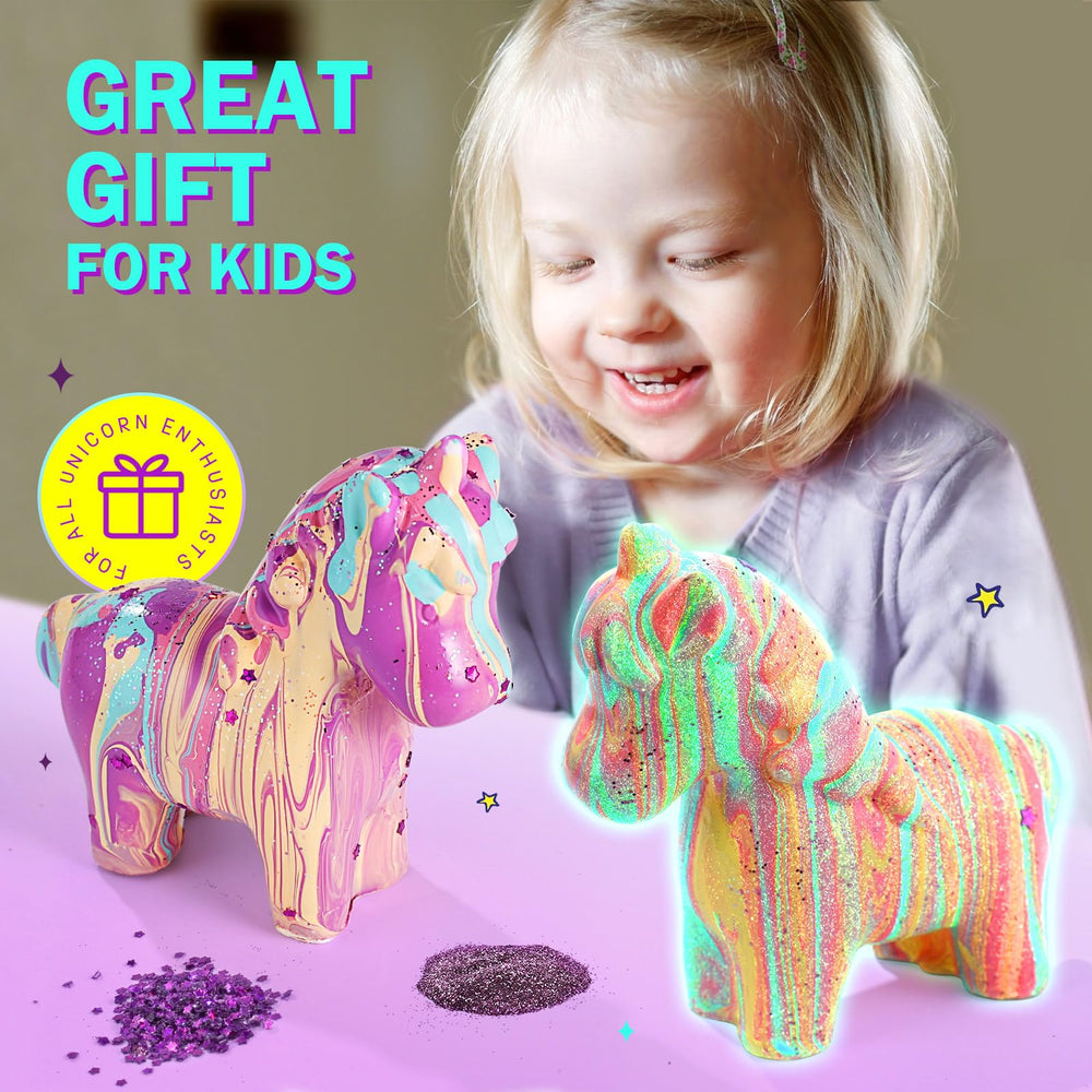 LAOESE Unicorn painting activity helps kids explore color and coordination.