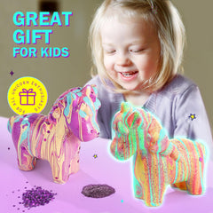 LAOESE Unicorn painting activity helps kids explore color and coordination.